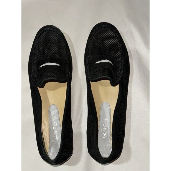 Vaneli Shoes - Vaneli Black Suede Loafers Shoes Size 10